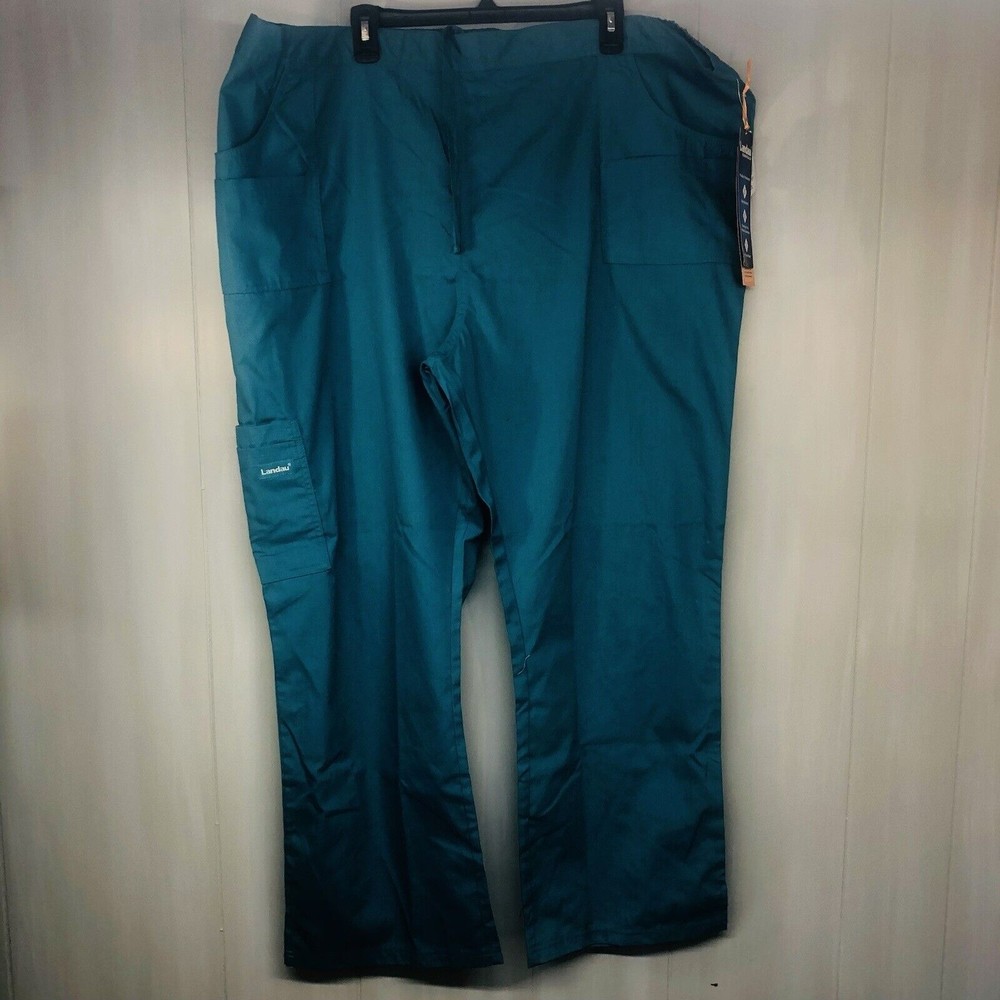NWT Landau Essentials Elastic Waist Modern Fit Cargo Scrub Pants - 8380, 3XL